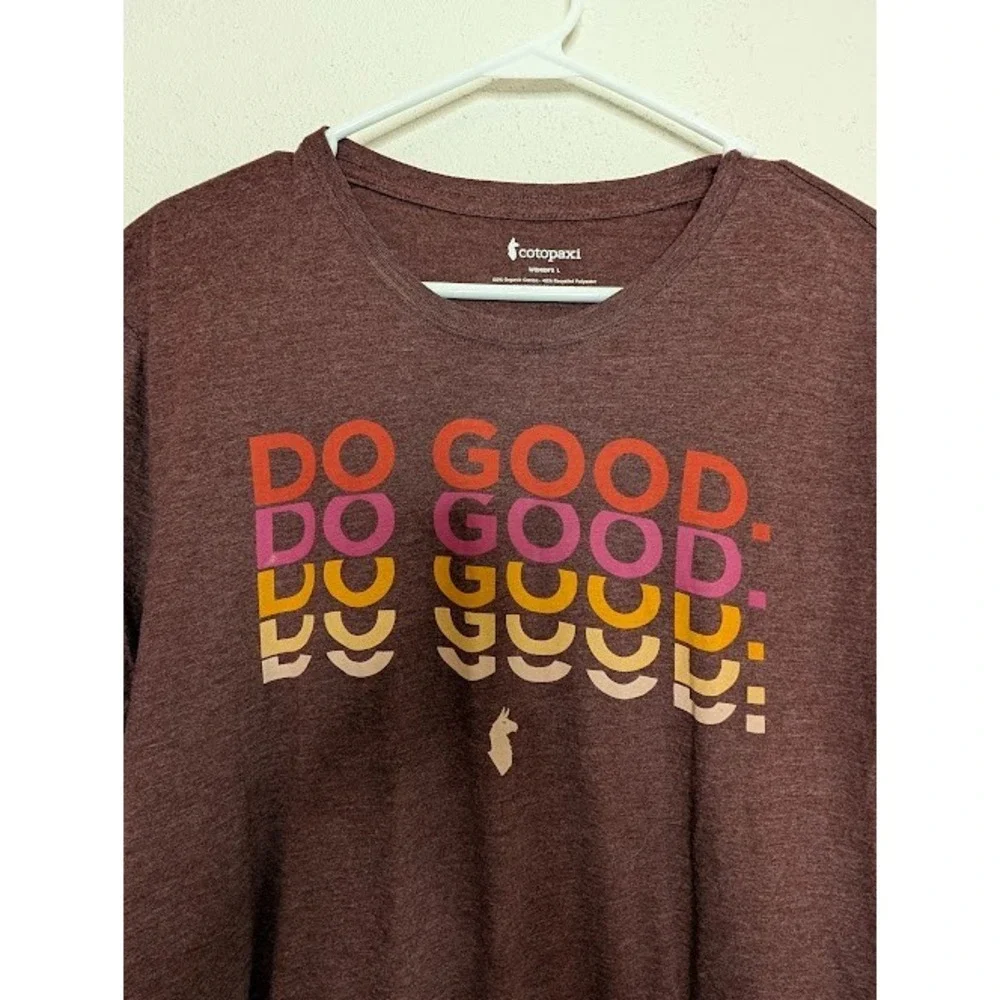Cotopaxi‎ Do Good Hiking Outdoors Short Sleeve Organic T-shirt Sand Size Large